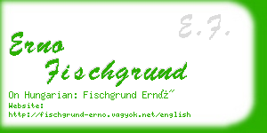 erno fischgrund business card